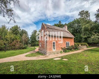 The charming Victorian era Marshmans Toad Hole Cottage near Ludham on the Norfolk Broads Stock Photo