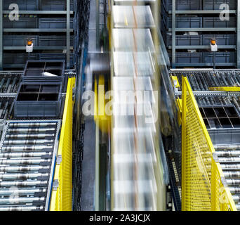 Automated warehouse transport system, work in progress. Stock Photo