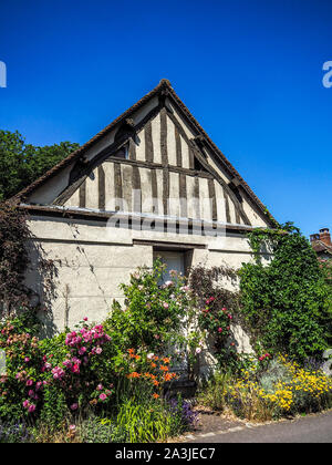 Quaint half-timbered building in Giverny, France. Stock Photo