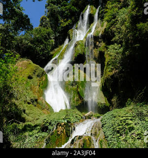 Indonesia Sumba Island Air Terjun Hirumanu - Waterfall 1:1 format Stock Photo