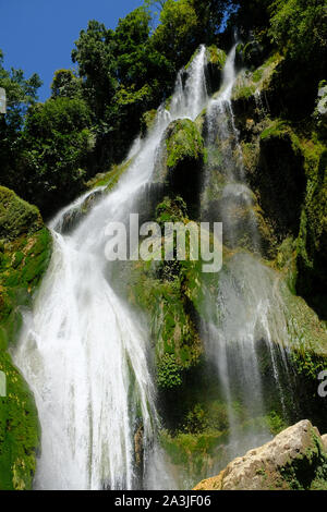 Indonesia Sumba Island Air Terjun Hirumanu - Waterfall vertical format Stock Photo