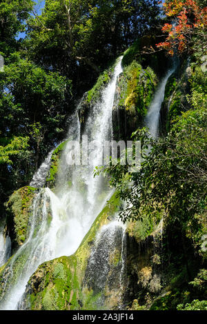 Indonesia Sumba Island Air Terjun Hirumanu - Waterfall vertical Stock Photo