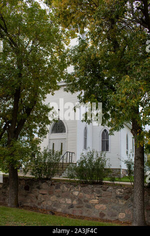 100 year old Lutheran Church in Wolford North Dakota Stock Photo