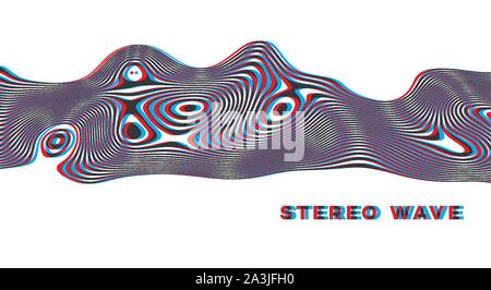 Modern stereo background. Abstract geometric background design. Sound circle wave effect vector. Digital vector illustration. Vector geometric pattern Stock Vector