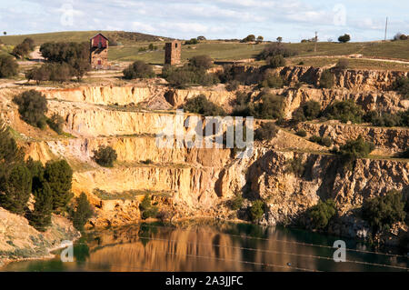 Open cut at the Historic Mine Site, Burra, South Australia Stock Photo