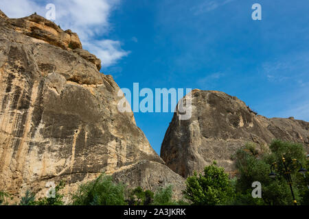 Canyon scene from below Stock Photo