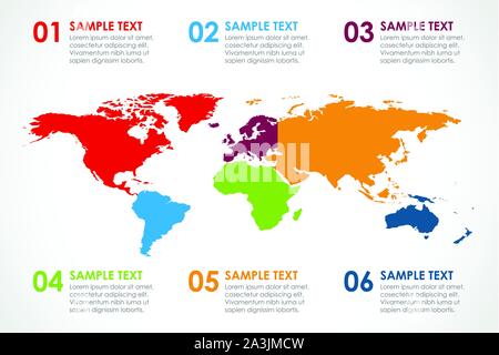 World map infographic Stock Vector
