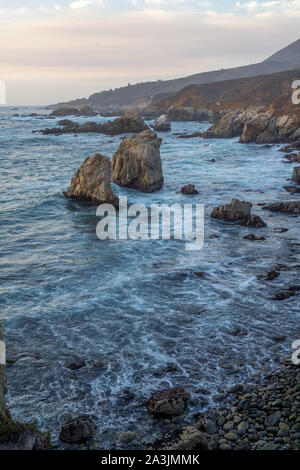 Sunset in Garrapata State Park on Monterey Coast, California in summer. Stock Photo