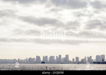 San Diego Skyline and harbor. San Diego, California. Stock Photo