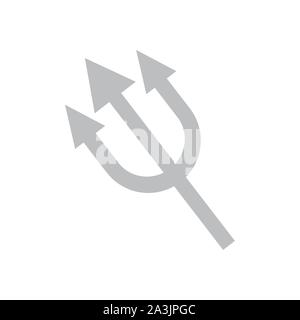 halloween devil trident isolated icon Stock Vector