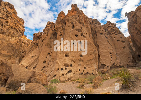 Imposing Entrance to Banshee Canyon in the Mojave National Preserve in California Stock Photo