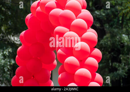 Inflatable balloons background birthday celebration Stock Photo