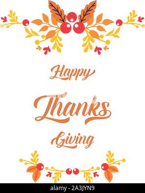 Beautiful poster thanksgiving, with artwork of autumn leaves frame ...