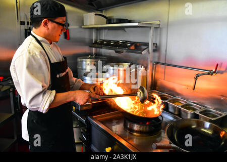 Tibetan Kitchen, Hebden Bridge, South Pennines, Yorkshire Stock Photo