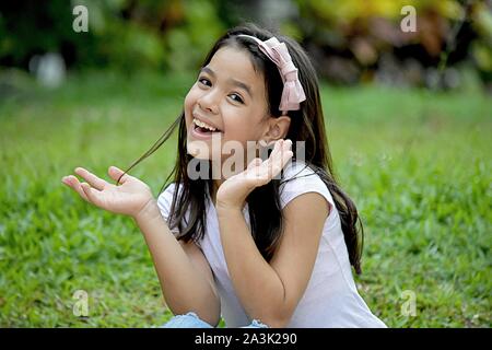 A Surprised Filipina Person Stock Photo