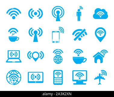 Isolated wifi icon set vector design Stock Vector