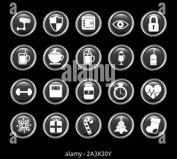Variety icon set pack vector design Stock Vector