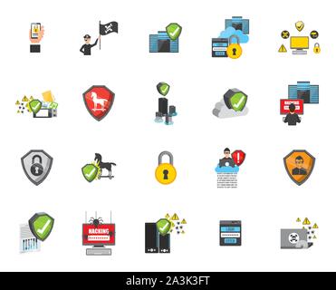 Security system icon set vector design Stock Vector