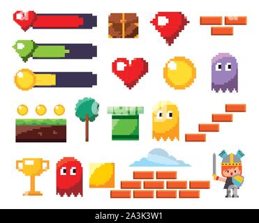 Isolated videogame icon set vector design Stock Vector