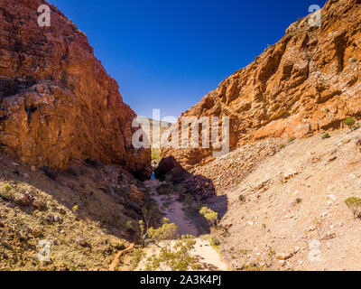 Aerial view of Simpsons Gap in the Northern Territory, Australia. Stock Photo