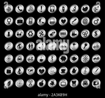 Variety icon set pack vector design Stock Vector