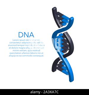 DNA Badge, icon, stamp, logo. Vector stock illustration. Stock Vector
