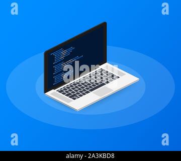 Modern flat design isometric concept of Programming Skills for website and mobile website. Landing page template. Vector stock illustration. Stock Vector