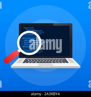 Software testing. Software development workflow process coding testing ...
