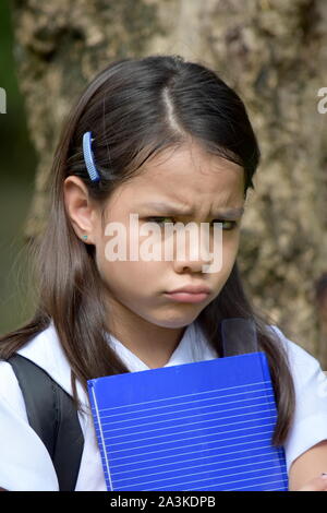 Stubborn Cute Filipina Person Stock Photo