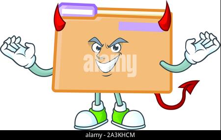 Devil folder for storage with character shape Stock Vector