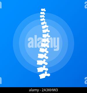 Spine diagnostics symbol logo template. Vector stock illustration. Stock Vector