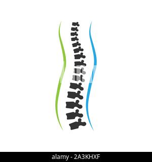 Spine diagnostics symbol logo template. Vector stock illustration. Stock Vector