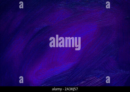 Beautiful oil color painted dark red and blue background, painted with real oil color on canvas by hand Stock Photo