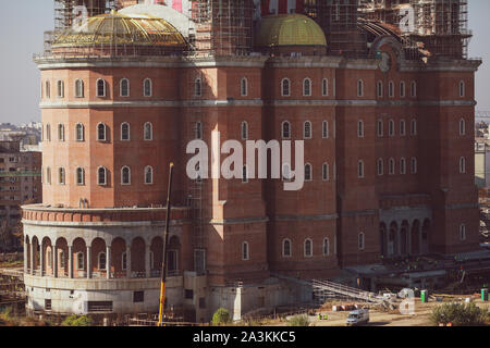 Bucharest, Romania - October 9, 2019: Construction site of “Catedrala Mantuirii Neamului” (People's Salvation Cathedral) Stock Photo