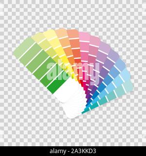 Color palette guide on grey background.  Vector stock illustration. Stock Vector
