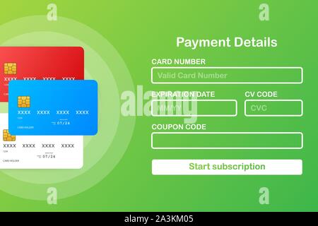 Online payment form. Online digital invoice on smartphone. Vector illustration. Stock Vector