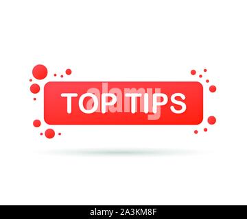 Top tips. Speech bubbles. Web banner. Vector stock illustration. Stock Vector