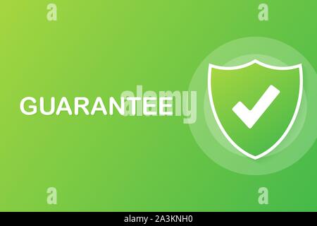 Vector web site design template. Guarantee and secure in future. Vector illustration. Stock Vector