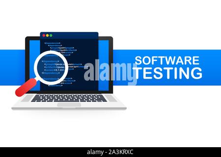 Software testing abstract concept vector illustration. IT software ...