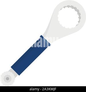 Bike pedal piece icon. Flat illustration of bike pedal piece vector icon for web design Stock Vector