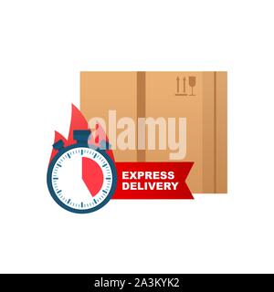 Express delivery icon for apps and website. Delivery concept. Vector stock illustration Stock Vector