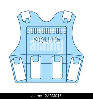Military vest thin line icon, army and force, proof jacket sign, vector ...