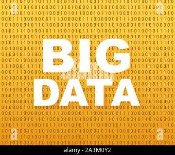 Big data analysis of Information. Science and technology background. Vector stock illustration. Stock Vector