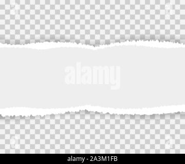 Torn paper edges, seamless horizontally. Vector stock illustration. Stock Vector