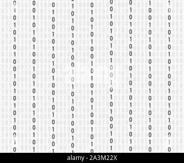 Background in a matrix style. Falling random numbers. White is dominant color. Vector stock illustration. Stock Vector