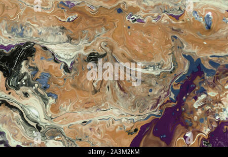 Abstract drawing of copper and steel corrosion on the old offset plate Stock Photo