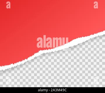 Torn paper edges, seamless horizontally. Vector stock illustration. Stock Vector