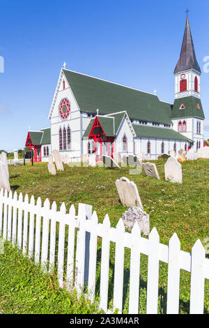 Church in Trinity, Newfoundland, Canada Stock Photo