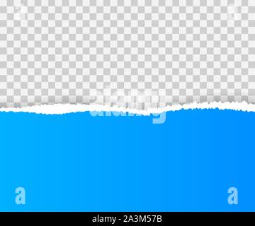 Torn paper edges, seamless horizontally. Vector stock illustration. Stock Vector