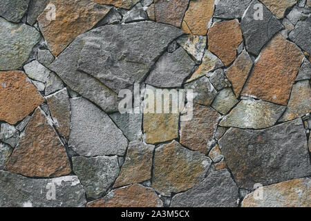 Wall of stones. Abstract background, texture. Stone floor, walkway surface. Grunge backdrop. Stock Photo